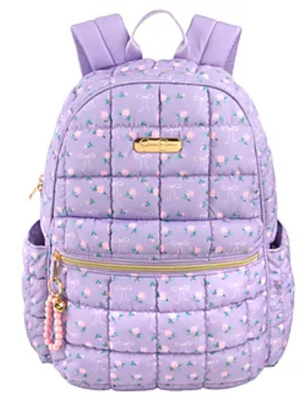 NWT Jessica Simpson quilter purple floral backpack
